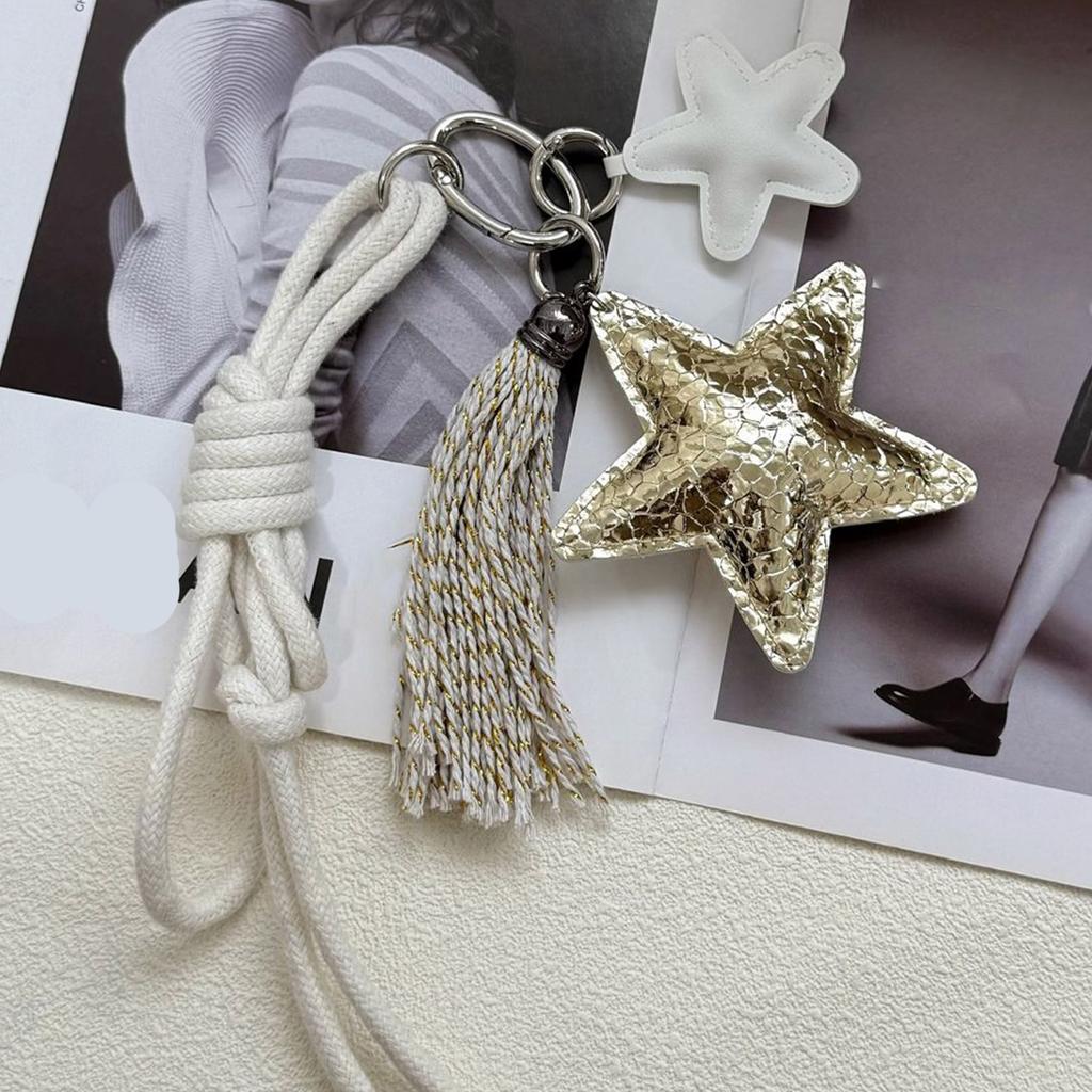Heart Beaded Braided Rope Keychain Bag Pendant Charm Fashion Bag Accessories for Handbag Backpack Purse Decorations