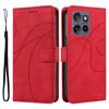 For Motorola Edge 50 Neo 5G/Moto S50 5G/Thinkphone 25 5G Case Stand Wallet Leather Phone Cover Curved Line Wrist Strap