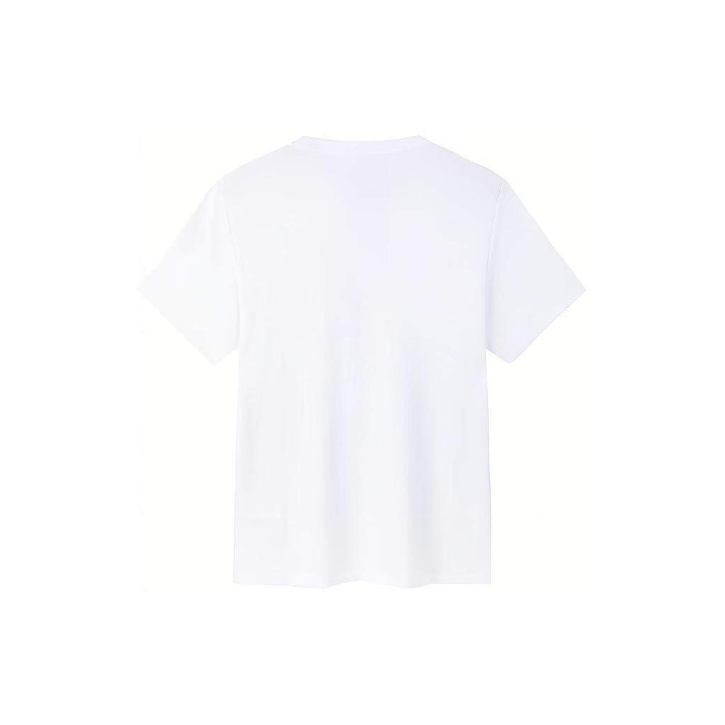 Anta Training Series Letter Round Neck Pullover Sports Short Sleeve T-Shirt Men Tops Pure-White 152427169-1
