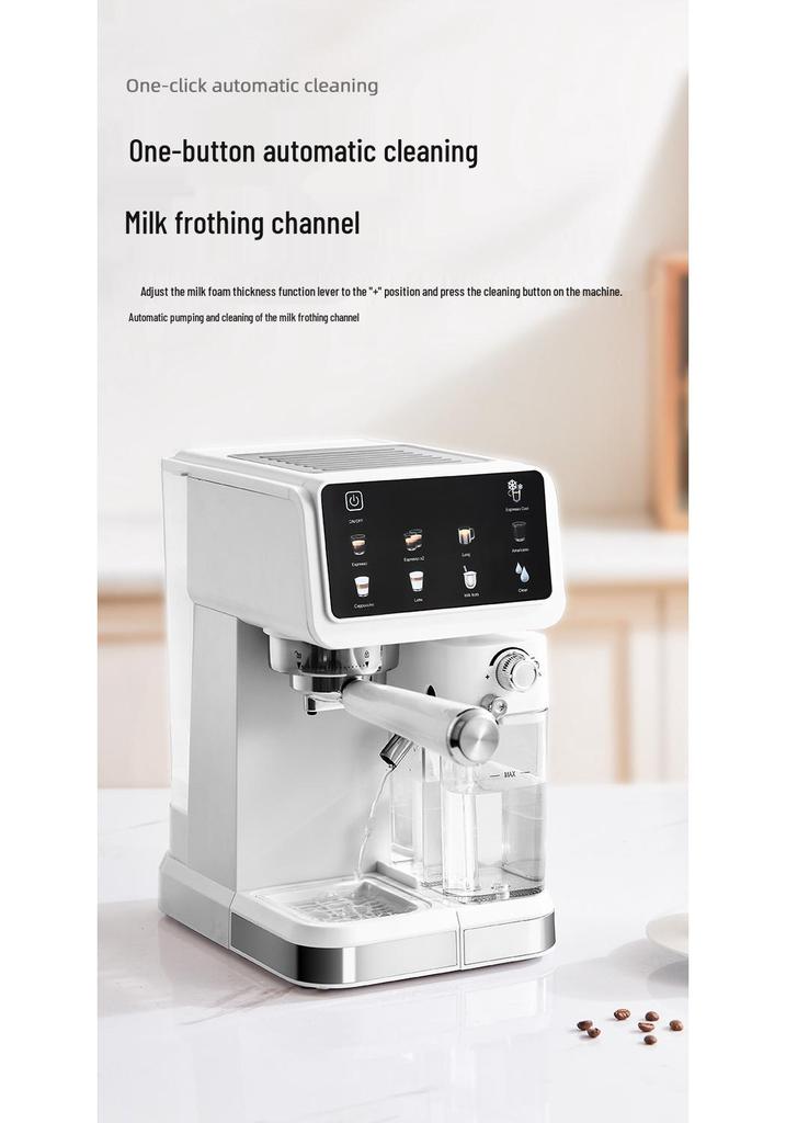 Italienischer Smarter Milchaufschäumer & Espressomaschine mit Farb-Touchscreen - Heimisches Hochdruck-Halbautomatisches System
