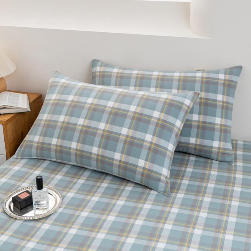 Class A pure cotton washed cotton yarn-dyed series single pillowcase solid color simple no bed sheet 48x74cm pillowcase