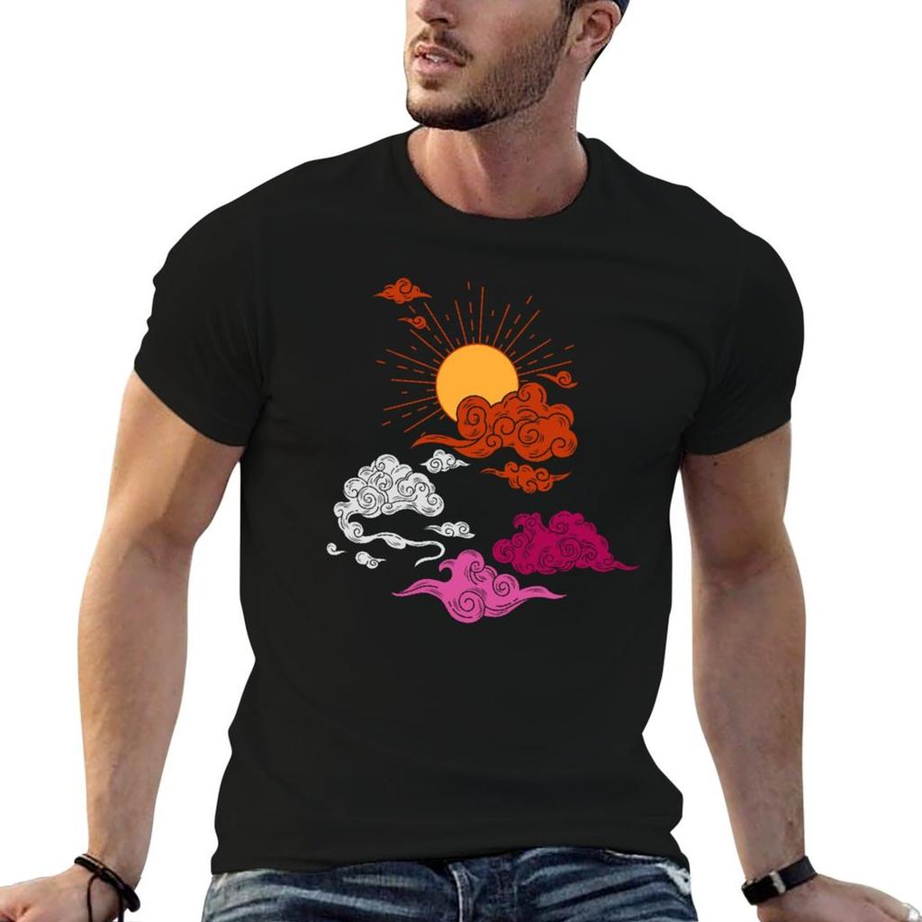 Suns And Clouds Lesbian Pride TShirt Graphics Shirts Graphic Tees Unisexs Graphic TShirts Funny