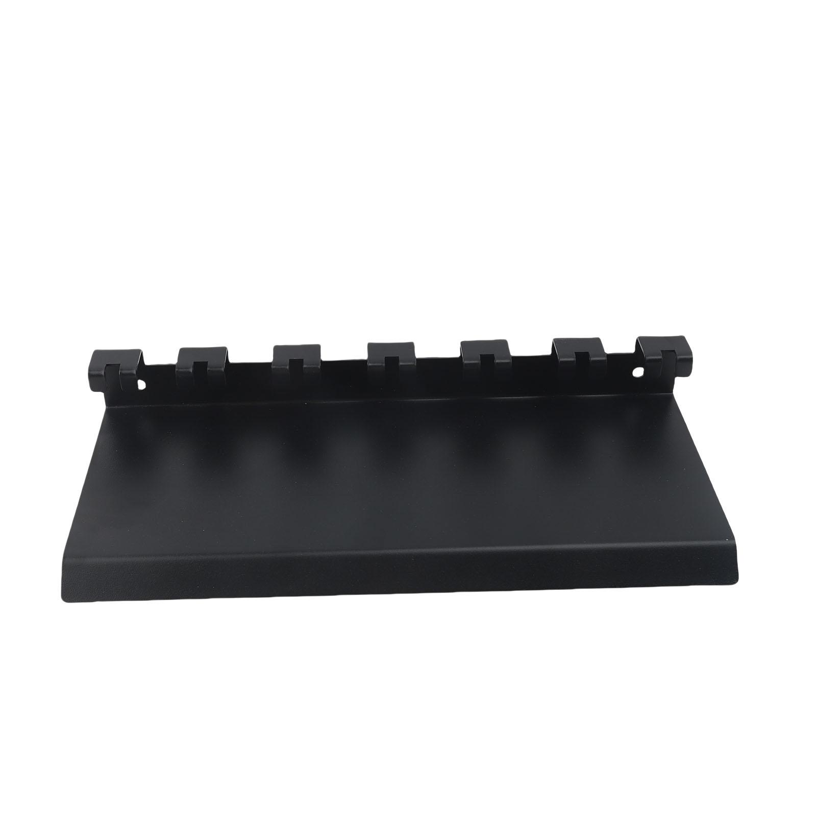 

Gym Floating Shelf Black Space Saving Metal Multi Purpose Wall Mounted Storage Organizer with Hooks for Fitness