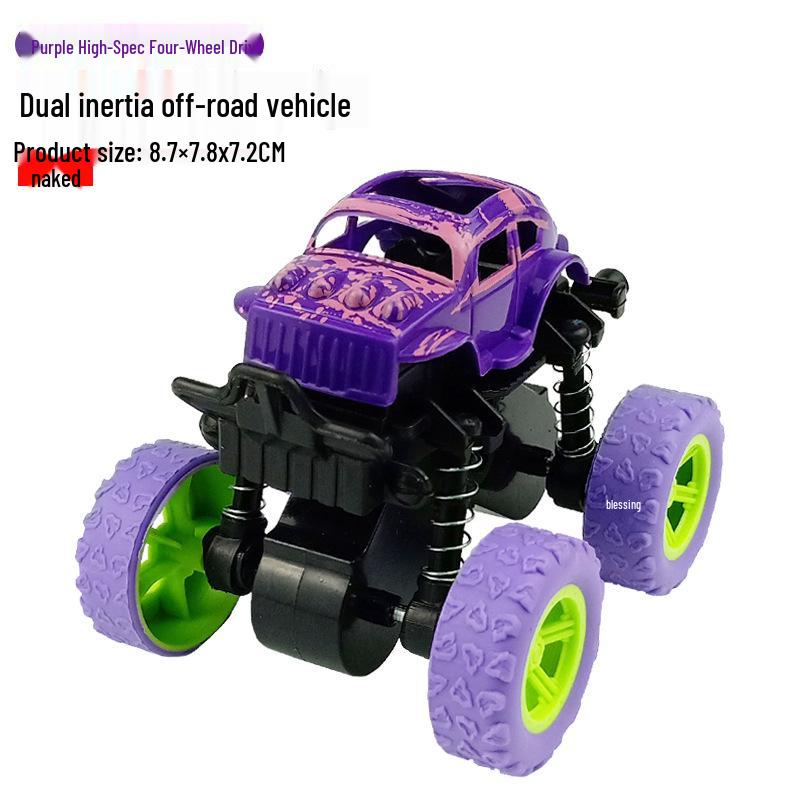 Children's Toy: Inertia-Powered 4WD Stunt Off-Road Vehicle