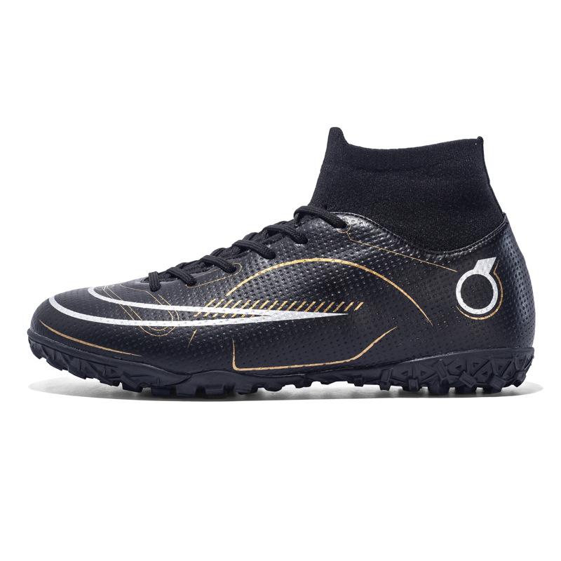 Neue atmungsaktive Sport-High-Top-TF-Lange Nägel Gebrochene Nägel Fußballschuhe Leichtgewicht Jugendwettkampf Jinjiang Trainingsschuhe Erwachsene