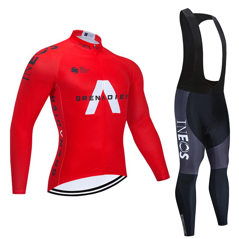 

2025 Team Autumn Cycling Jersey Set Bicycle Sportwear MTB Maillot Ropa Ciclismo Road Bike Uniform Long Sleeve Bicicleta Clothing S