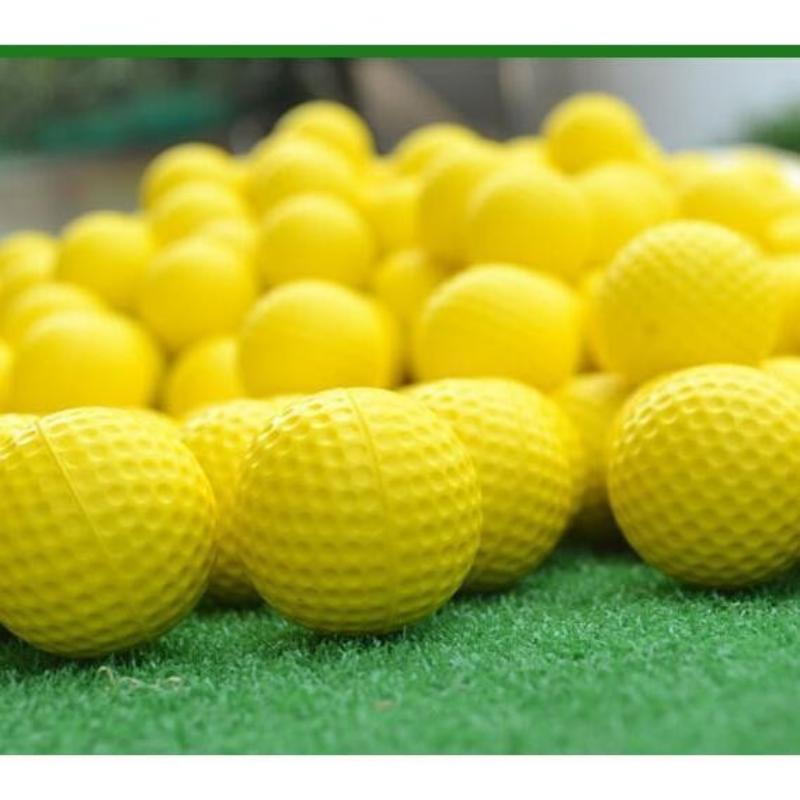Practice Golf Balls 10Pcs Yellow Soft PU No Scuff Balls for Indoor Outdoor Backyard Training Sessions