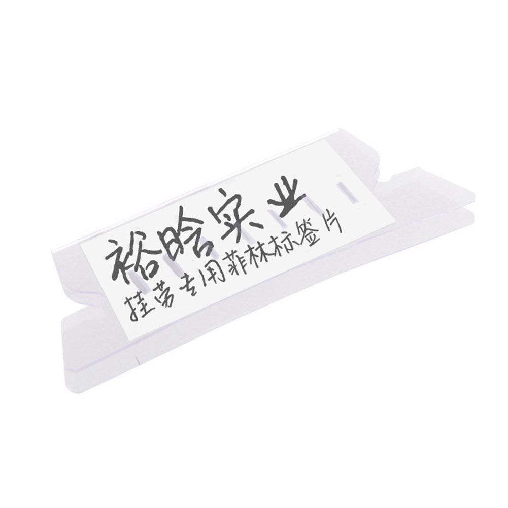 25Pcs/Set Transparent Tag Clip Indexes Holder for Hanging Folders