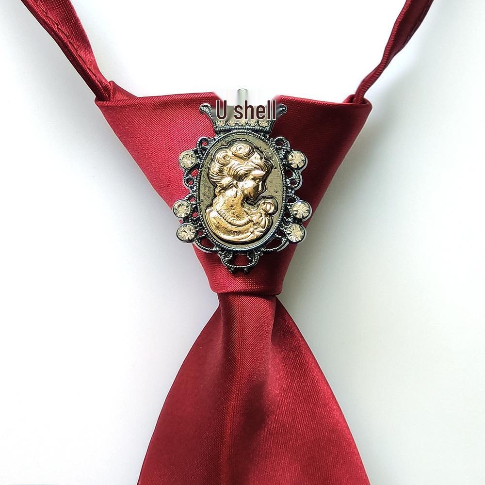 Unisex Pearl Tassel No-Knot Bow Tie Shirt - Casual Fashion Trend
