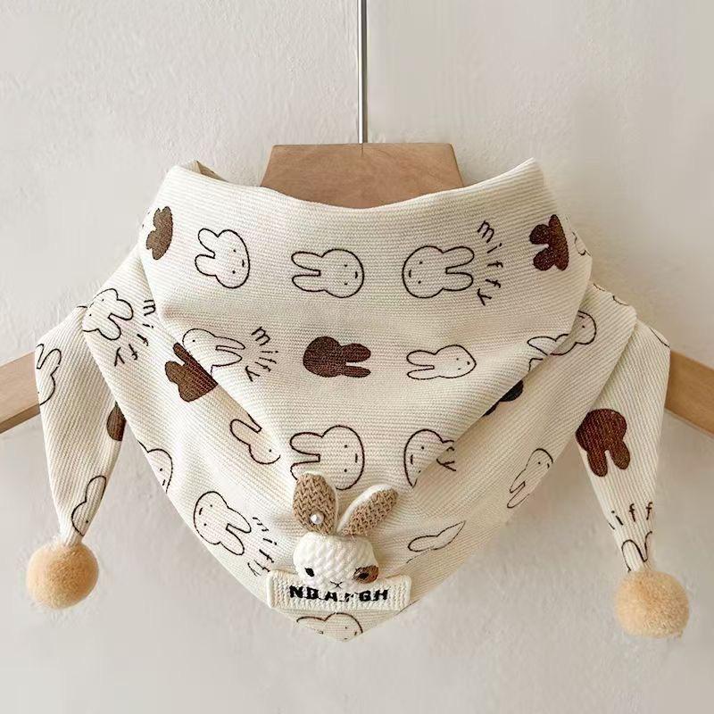 

Треугольный шарф-бафф для малышей в корейском стиле - Теплый, ветрозащитный шарф на шею для мальчиков и девочек - Осень/Зима Recommended for 5 months - 6 years бежевый