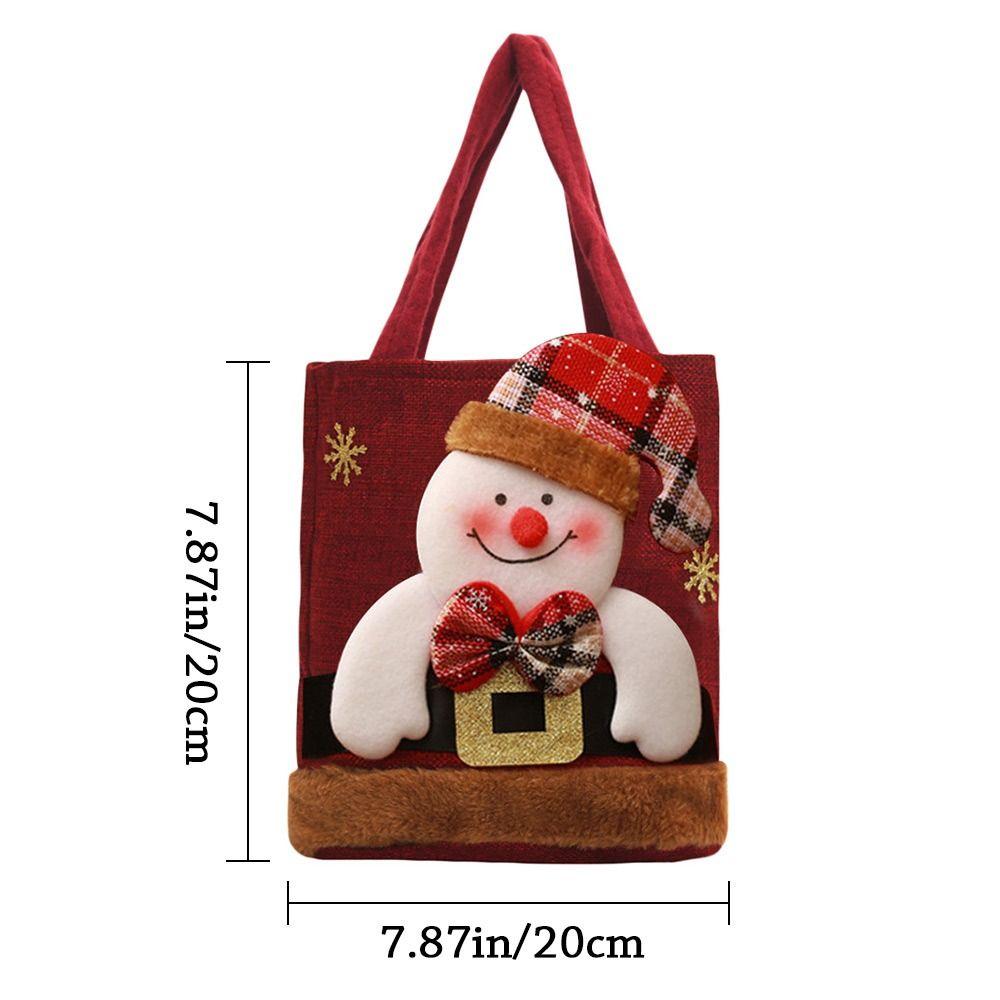 Christmas Tote Bags  Santa Snowman Fawn Gift Bags Children Gift Bags Candy Bags