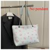 Sweet Bow Floral Shoulder Bag for Women Large Capacity Tote Crossbody Bag College Students Handbag