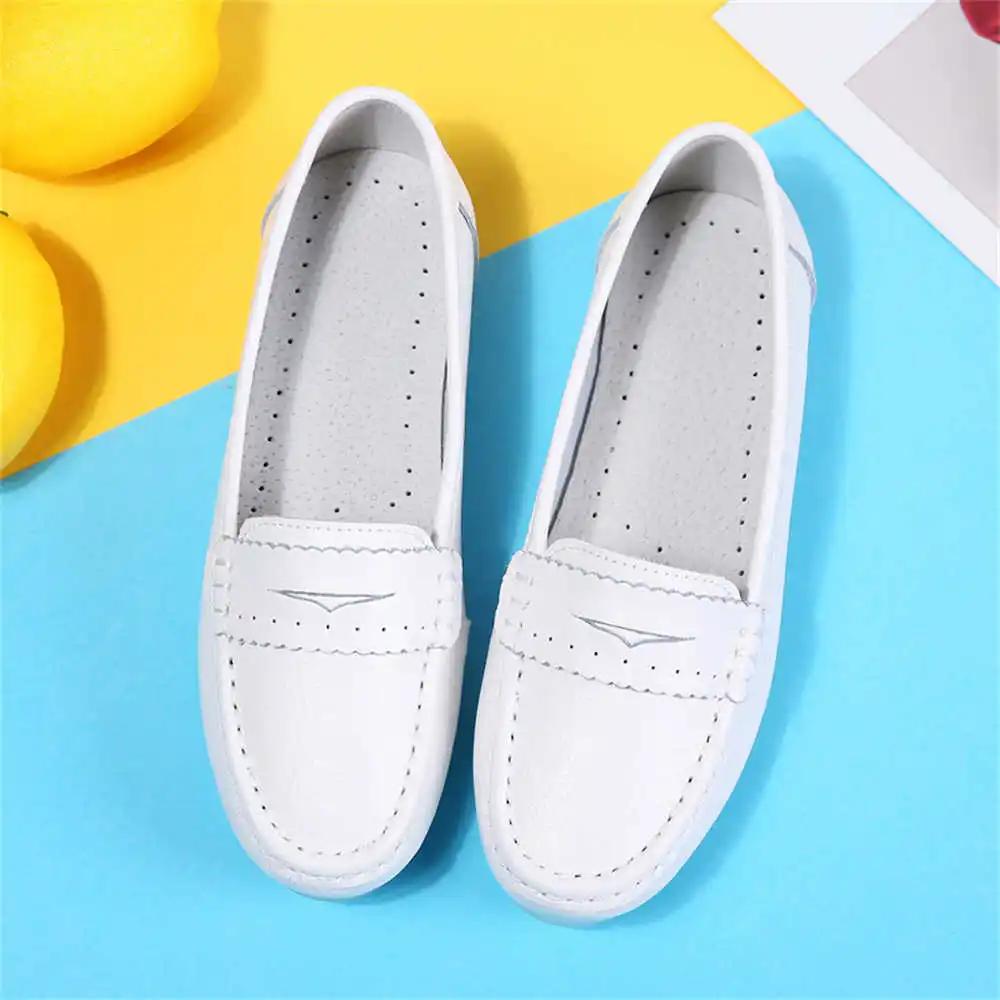 Fashion Number 41 Round Foot Sneakers Ladies White Woven Women Shoes Models Summer Spring Ladies Sport Twnis Promo Sho New