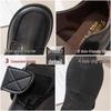 Schwarze Jungen-Klettverschlussschuhe aus Leder, im Academy-Stil mit Samtfutter und weicher Sohle