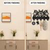 Iron Wolf Key Holder Wall Mount 5 Hooks Coat Rack Entryway Organizer