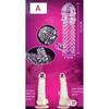 Transparent crystal wolf tooth set, crystal set, particle set, penis set, irregular wolf thorn set, adult sexual