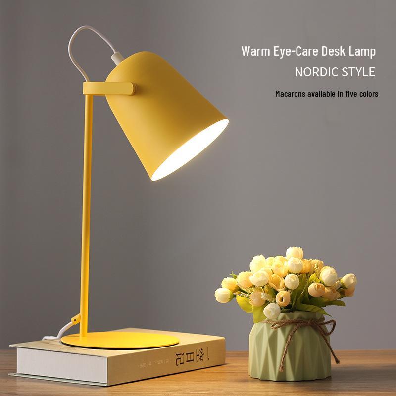 Nordic Macaron-Colored LED Desk Lamp - Eye-Protecting, Dorm-Ready for Students