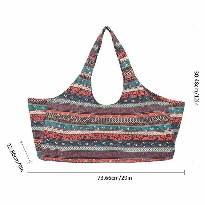 Sac de yoga - mu mianhua - mhyogamat001 - grande capacité - toile de coton - sangle réglable