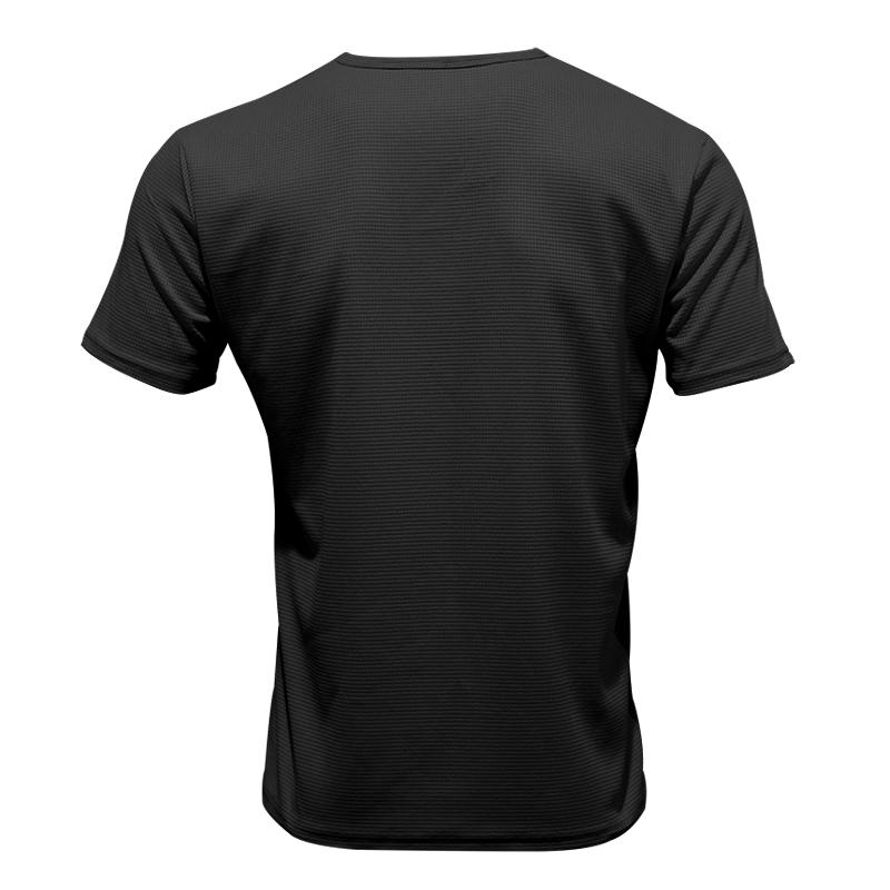 Sommer grenzüberschreitende Athleisure-Mode schlank atmungsaktiv Herren Kurzarm T-Shirt Europäisches und amerikanisches Herren Bindeband Henley-Shirt