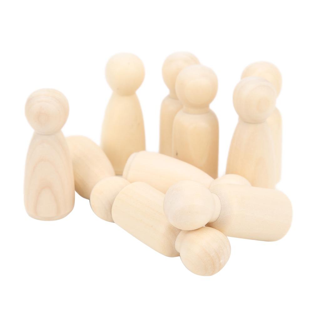 20pcs Male And Female Unfinished Wood Figures Wooden Craft People  For DIY Painting