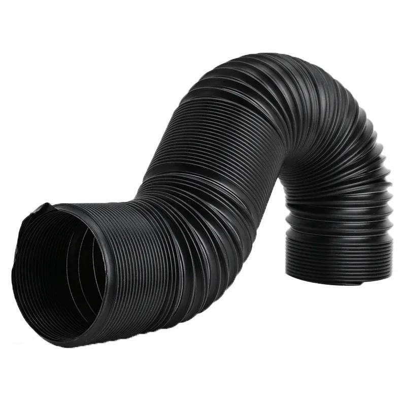 1pc Automotive Air Conditioning Filter Intake Pipe Kits 76/63/51mm Steel Wire Corrugated Air Intake Telescopic Duct Hose Engines