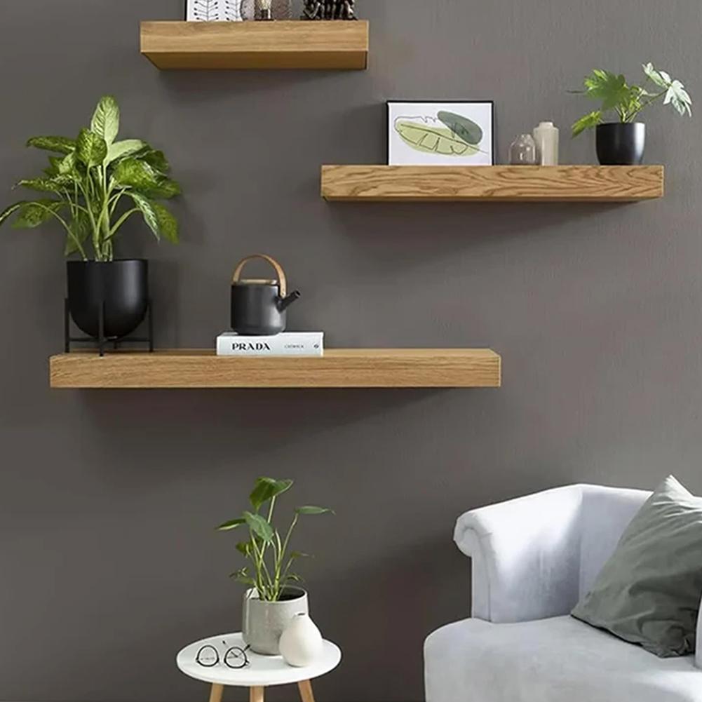 Wooden Magic Flap Shelf with Secret Compartment Concealed Floating Shelf Hidden Shelves for Book Wine Plants Disc