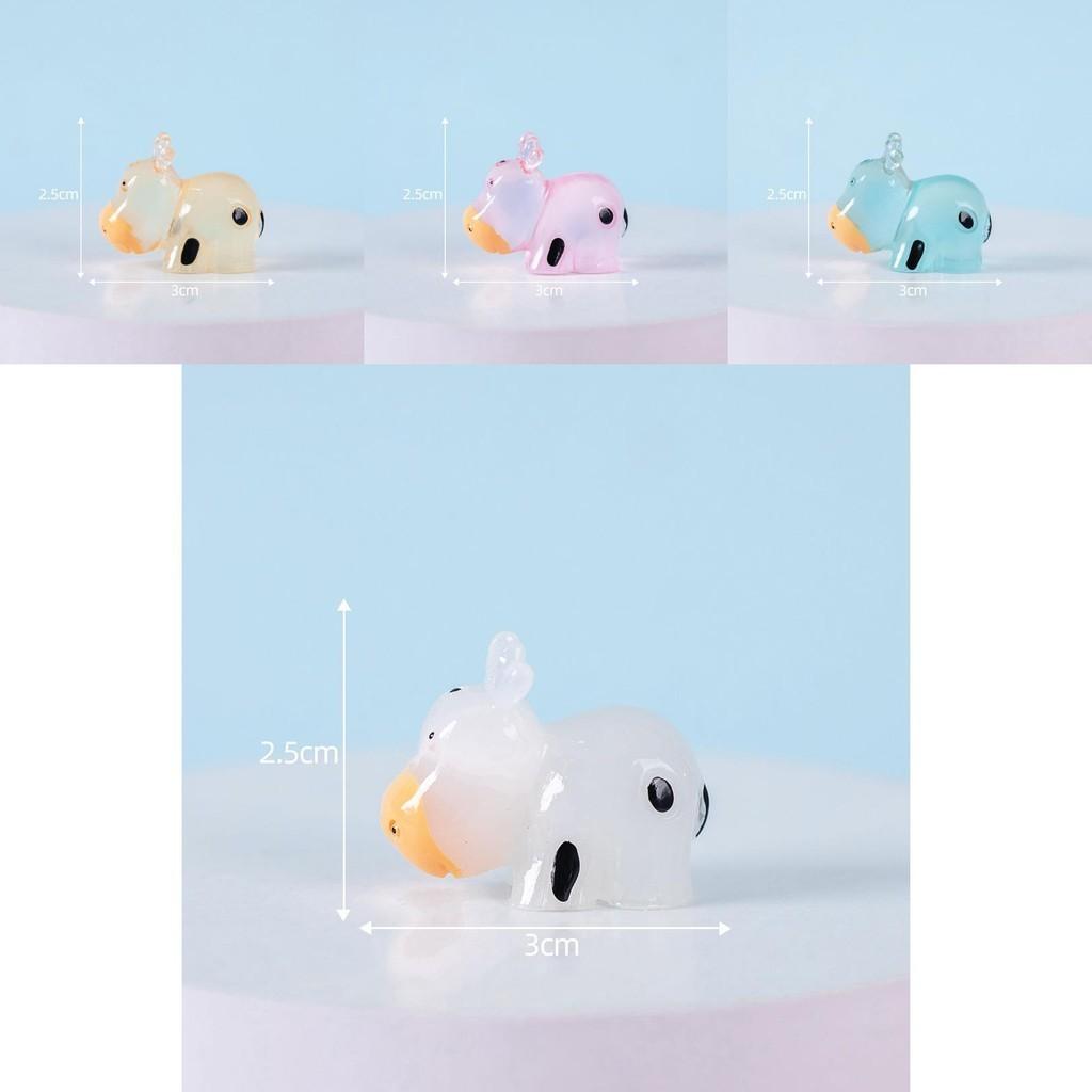 Cute Glowing Cow Resin Miniatures For Creative Landscaping And Table Decor