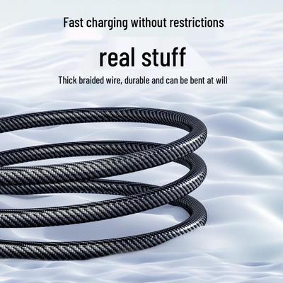 Ice Transparent 120W Fast Charging Braided Cable for Apple & Huawei