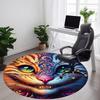 1pc Cat Artwork Office Round Area Rug, Indoor Mat Suitable For Office, Under Office Chairs Bedroom Living Room Home Decor, Room Deco