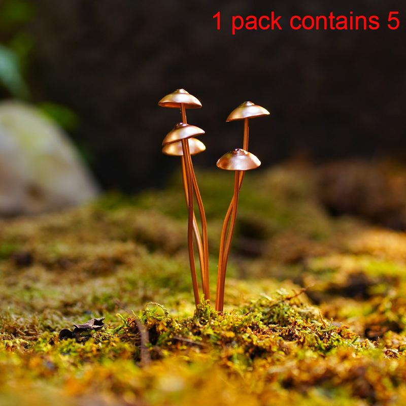 1/2/3Pcs Mushroom-Shaped Metal Garden Stake – Decorative Outdoor Ornament for Courtyard and Potted Plant Displays