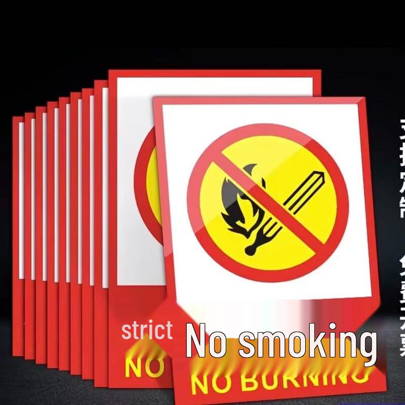 PVC Fire Safety No Smoking Warning Sign