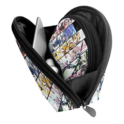 Senki Zesshou Symphogear Pouch with Coin Purse, Storage Pouch, Wallet, Portable, Functional, Large Capacity, Waterproof Shell Pouch, Parent-Child Pouc