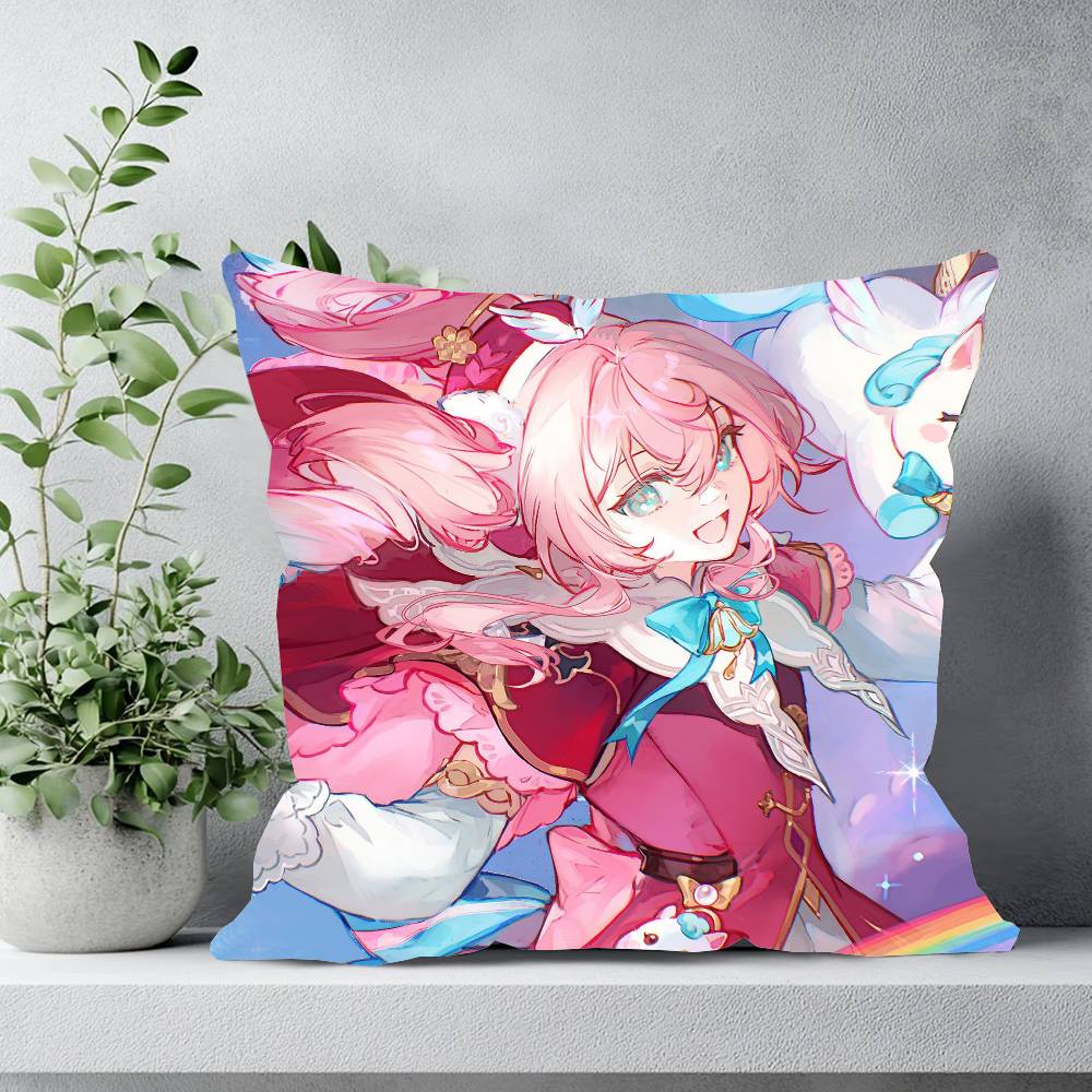 

Hyacine Anime Game Honkai Star Rail Pillow Case Sofa Cushion Cover Room Home Decoration 12x12Inch