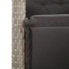 Adjustable Garden Armchair with Footrest Light Grey Poly Rattan