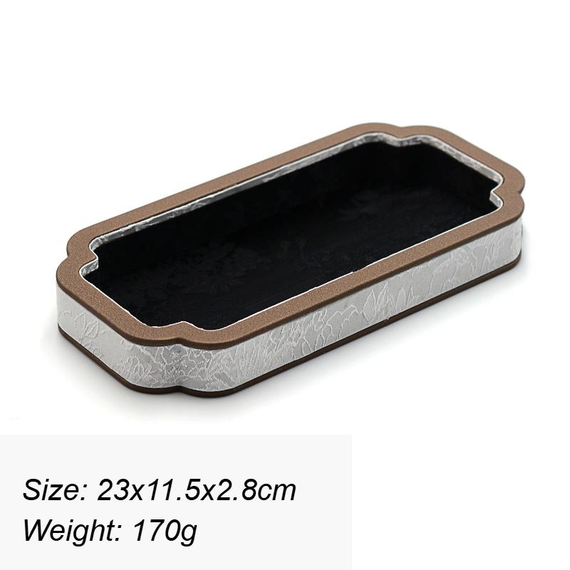 Ancient Style Jewelry Display Tray Counter Jade Storage Display Viewing Trays Forged Cloth Necklace Bracelet Organizer Plate