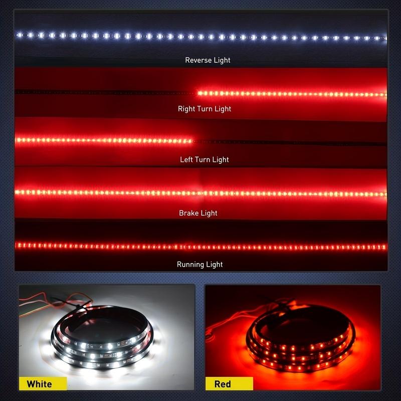 60inch Tailgate Light Bar Strip LED Truck Tailgate Bar Running Brake Turn Signal Reverse Light for Cars Truck Pickup SUVS