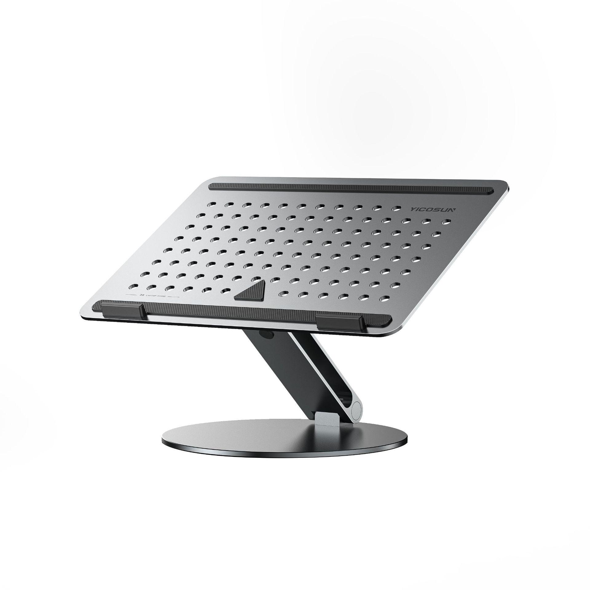 Rotatable Vertical Tablet Laptop Stand with Elevated Cooling and Enhanced 6-in-1 Docking Station