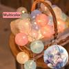 20 LED Cotton Ball String Lights Battery Operated Colorful Garland Fairy Lights for Home Wedding Christmas Party Outdoor Decors