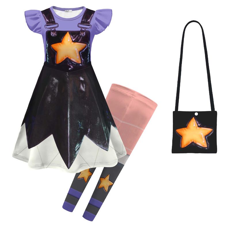NOUVEAU Jeu d'Horreur Temps de Jeu Lily Costume Cosplay Robe pour Filles Bobi 5 Marionnette Lily Vêtements pour Enfants Vêtements d'Halloween Carnaval 150 gray