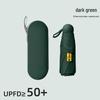Compact Black Capsule Umbrella with UV and Rain Protection - Five-Fold Design