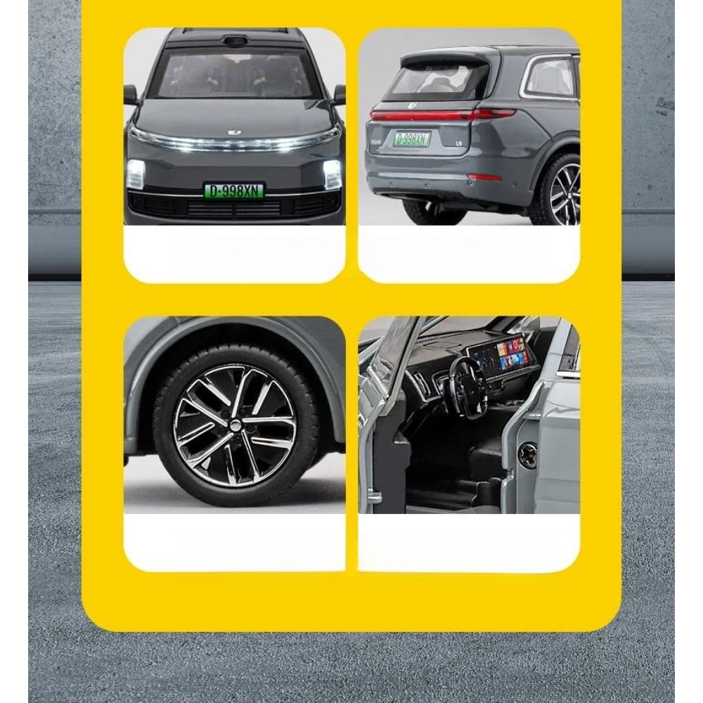 1/32 LEADING IDEAL L9 Alloy New Energy Car Model Diecasts Metal Electric Vehicles Car Model Sound Light Simulation Kids Toy Gift