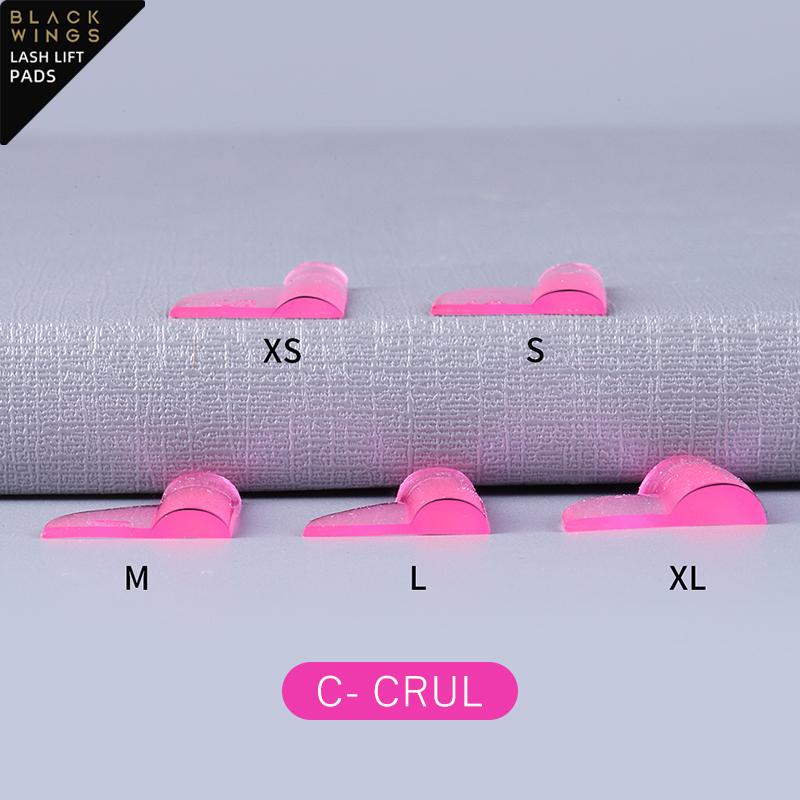BLACKWINGS 5 Pairs Eyelash Perm Silicone Pads, Curling Pads for Lash Lift,   with Size Guide Chart, Hypoallergenic Reusable Accessories