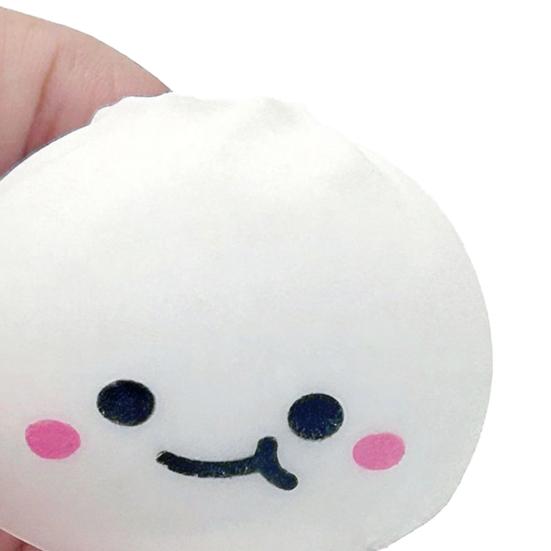 3Pcs Cartoon Expression Steamed Bun Toy Stress Relief Slow Rising Dumpling Squeeze Sensory Toy Soft Stress Ball Simulated Dough Ball Fidget Toy