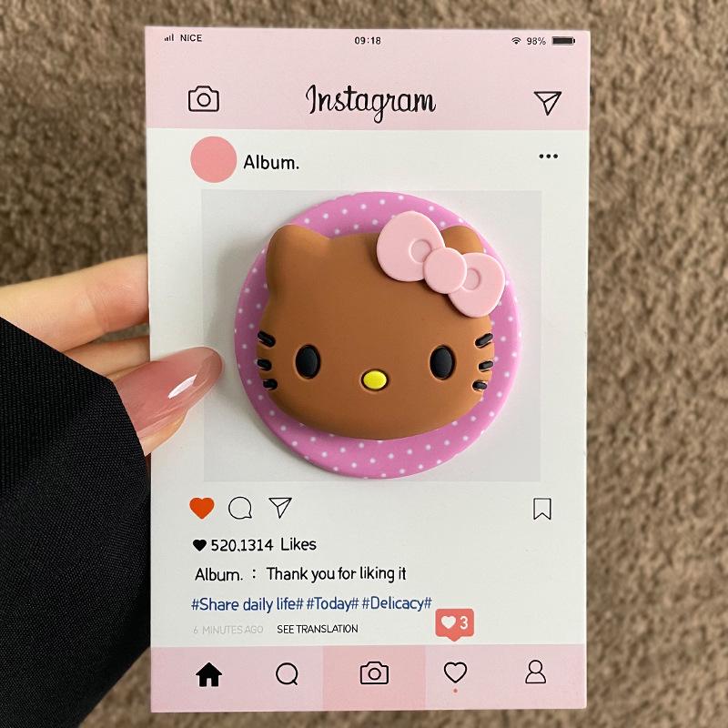 3D Cartoon Kitty MagSafe Phone Holder: Lazy Stand for Watching MagSafe Magnetic Airbag Phone Holder