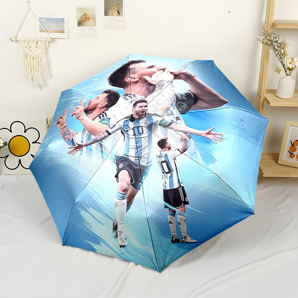 Football Outdoor Automatic Umbrella Retractable Design with 8-Rib Durability Lightweight Durable Everyday Carry Umbrella Elegant Women's Umbrella