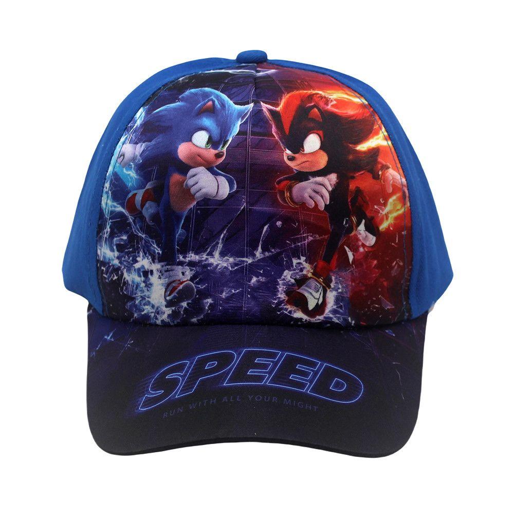 Sonic Print Theme Baseball Cap - Cute Sonic Boy Sun Hat for Children - Baseball Cap with Brim