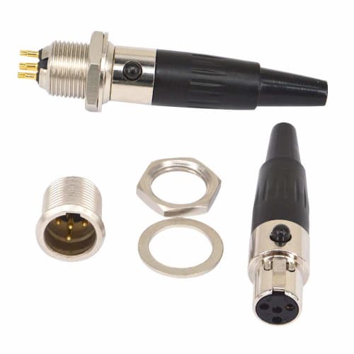 Onelinkmore 4-Pin Mini XLR TA4F Male/Female Panel Mount Socket Connector Microphone Audio Socket XLR Connector Mini Jack for Professional Microphones,