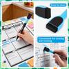 Dry Erase Markers, 12Pcs Colorful Magnetic Whiteboard Markers, 1mm Fine Tip Magnetic Dry Wipe Pens with Eraser Cap, Low Odor Thin Dry Erase Markers