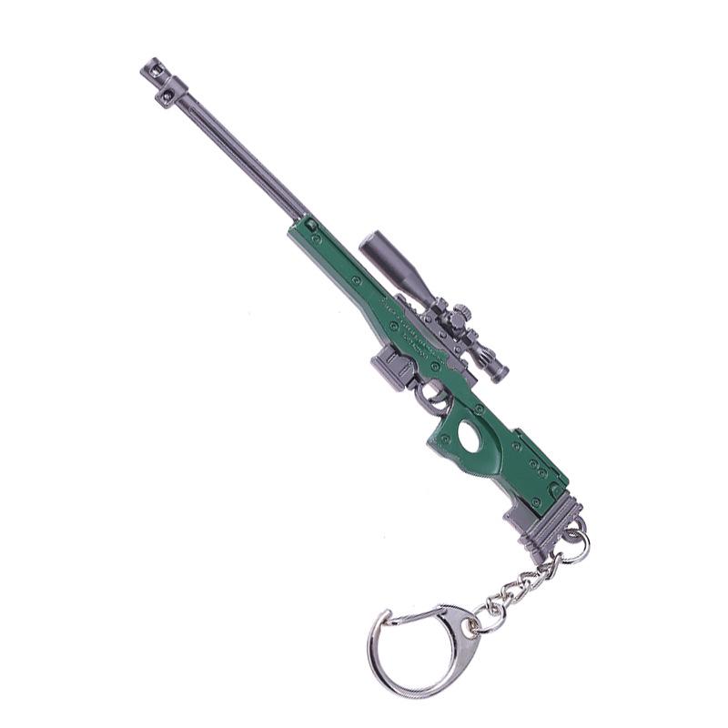 12cm PlayerUnknown's Battlegrounds Chicken Dinner Keychain & Weapon Figurine - Creative Classic Gift