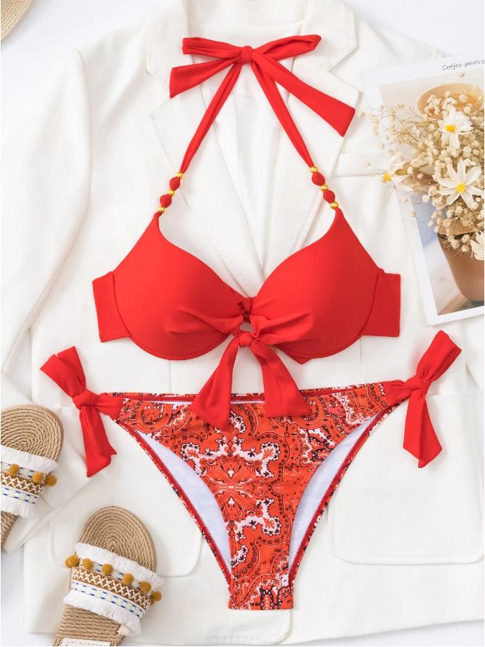 European & American Style Cross-Border Sexy Beach Split Bikini Women's Swimsuit